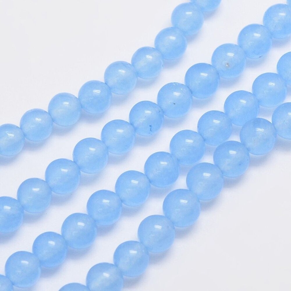 6MM Sky Blue Quartz Beads-ONE Gemstone Bead Strand-Jewelry Making Crafts NWT‎